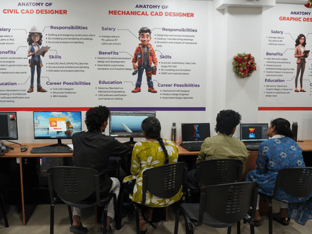 Students learning together in a classroom